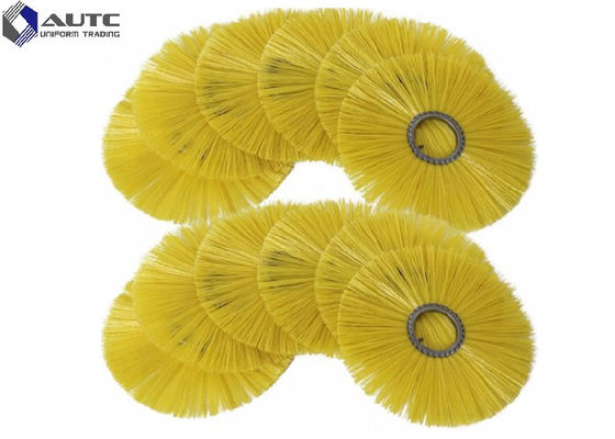 Wafer Snow Sweeper Brush Flat Style Polypropylene Filament Plastic Steel Inner Ring