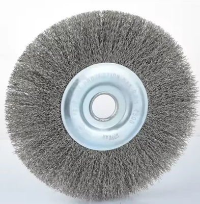 200mm High-Density Stainless Steel Wire Wheel Copper Wire Brush for Remove Burr
