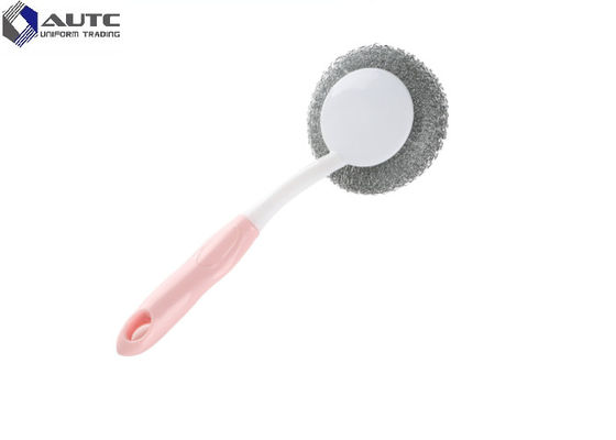 Customized Descale Housekeeping Brushes Pot Stainless Steel Wire With Handle
