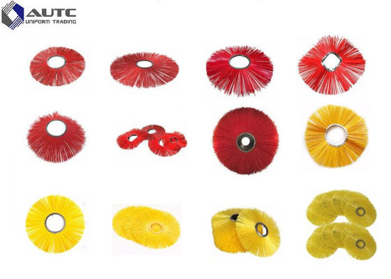 Wafer Snow Sweeper Brush Flat Style Polypropylene Filament Plastic Steel Inner Ring