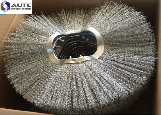 Galvanized Base Iron Road Sweeper Brush , Replacement Brushes For Road Sweepers