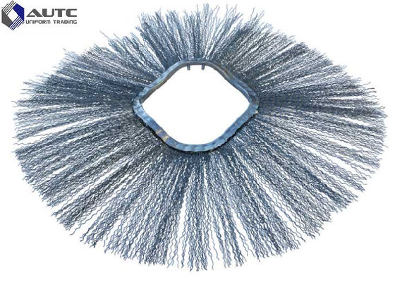 Galvanized Base Iron Road Sweeper Brush , Replacement Brushes For Road Sweepers