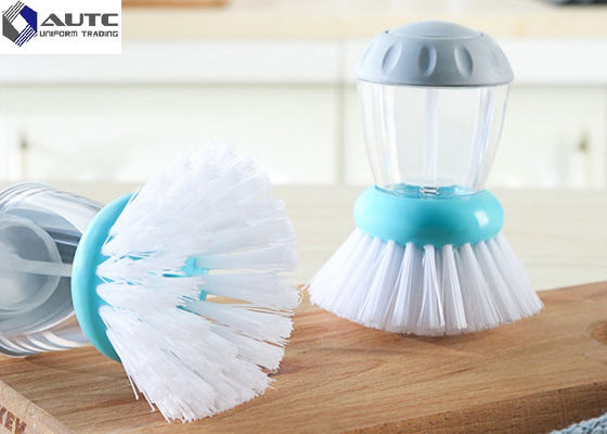 Eco Friendly Dish Cleaning Brush With Plastic Anti - Skid Handle High Efficiency