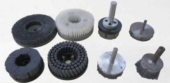 Deburring brush for CNC milling machine Glue-injected abrasive wire disc brush for polishing automobile wheels