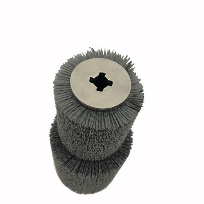 46-100 Grit Fine Nylon Corded Cylinder Wheel Brush Sanding For Wood Surface Treatment