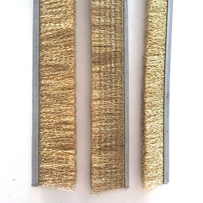 Crimped 19.5mm Base Width Derusting Copper Wire Strip Brush