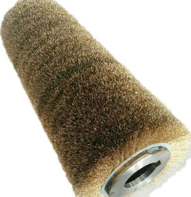 Nylon Stainless Steel 1300mm Cylindrical Roller Brush For Surface Treatment