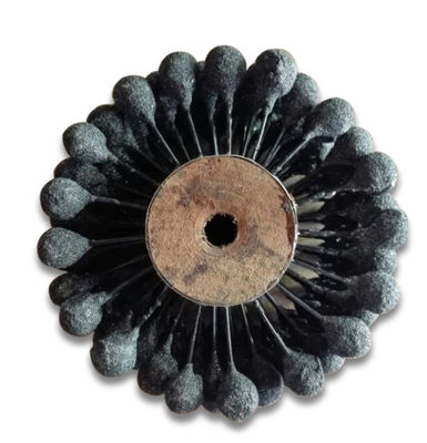 Soft Grinding Stone Ball Head Brush Wood Core  For Cylinder Polishing And Deburring
